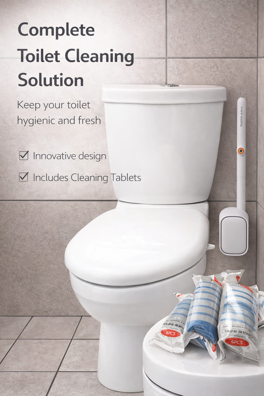 Disposable Wall-Mounted Toilet Brush – Hygienic Cleaning Made Easy